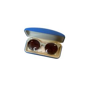 J. MCLAUGHLIN VIVIANA ROUND BROWLINE POLARIZED SUNGLASSES AQUA‎ FROST